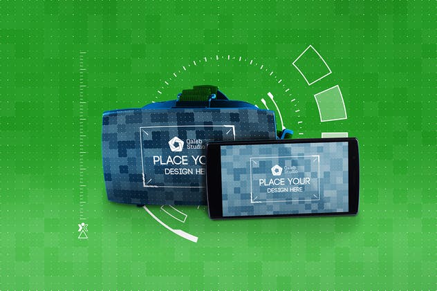 虚拟现实VR眼镜智能设备动画样机 Animated VR MockUp插图(3)