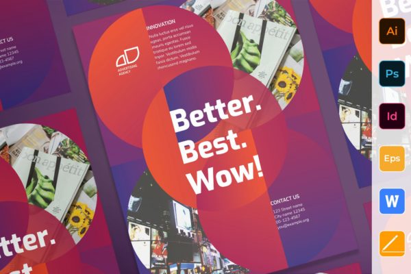 广告公司/广告代理商宣传海报设计模板 Advertising Agency Poster