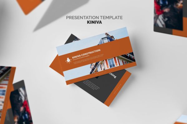 建筑与工程企业&amp;项目介绍素材库精选PPT模板 Kiniva : Construction &amp; Engineering Powerpoint