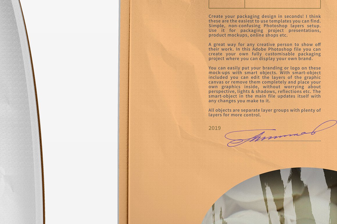 高品质的包装纸袋展示样机 Paper Bag with Window Mockup [psd]插图(4)