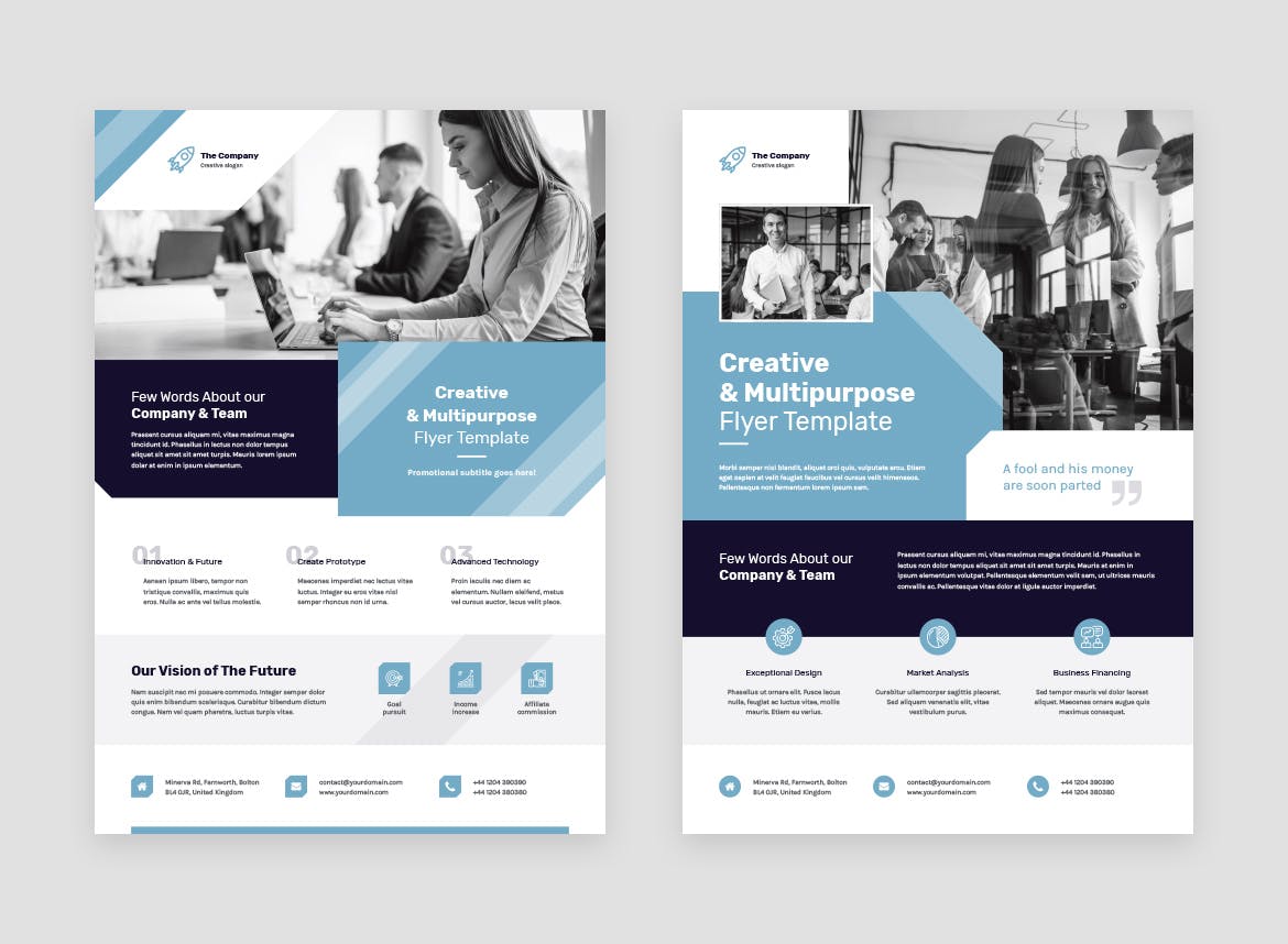 多行业适用创意公司传单设计模板 Flyer – Creative Multipurpose插图(11)