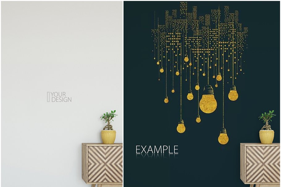 家居室内墙纸&相框画框样机模板 Interior Wall & Frames Mockup – 4插图(28)