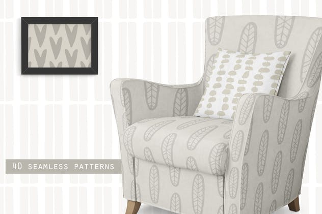 斯堪的纳维亚风格布艺印刷印花图案合集 Scandinavian Patterns set of 40插图(2)