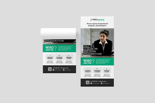 企业公司宣传DL传单设计模板 Corporate DL Flyer插图(1)