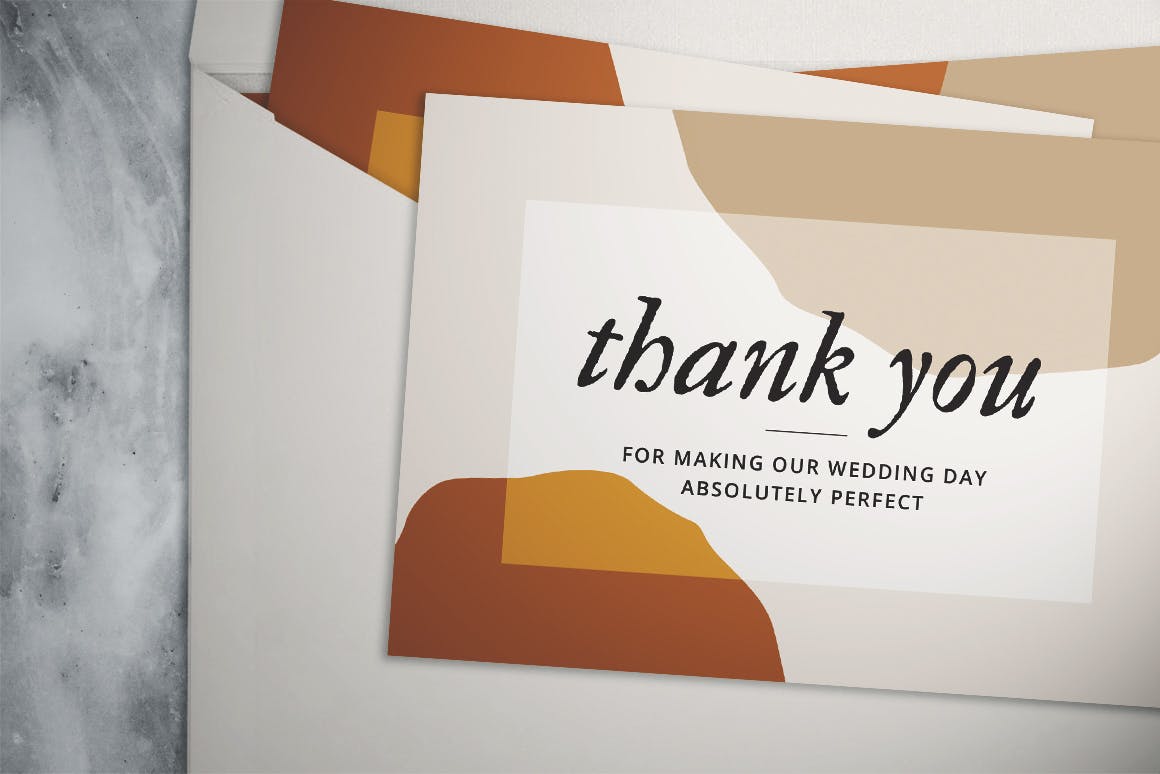 朴实无华风格婚礼邀请设计套装 Minimalist Wedding Suite插图(6)