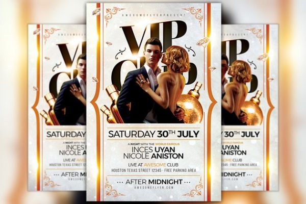 VIP俱乐部派对活动传单模板 VIP Club Flyer Template