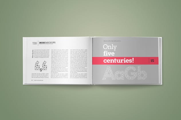 精装企业画册产品目录设计展示样机模板 Landscape Book Mock-Up Set插图(5)