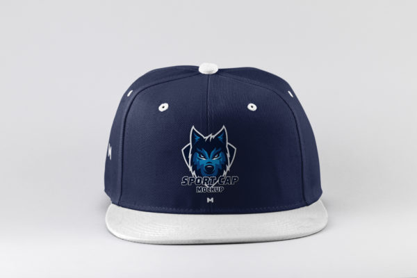 运动帽设计前视图样机模板 Sports Cap Front View Mockup