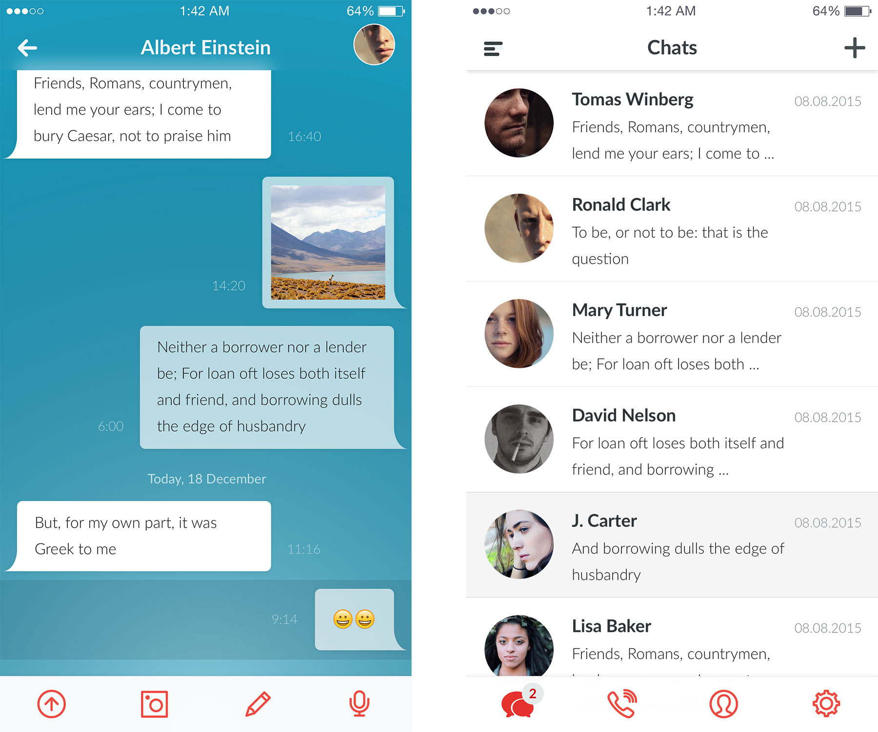 简约即时通讯界面