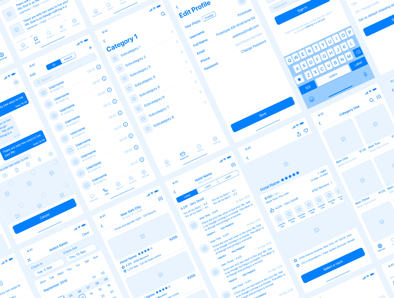 iOS线框图套装下载[XD]插图