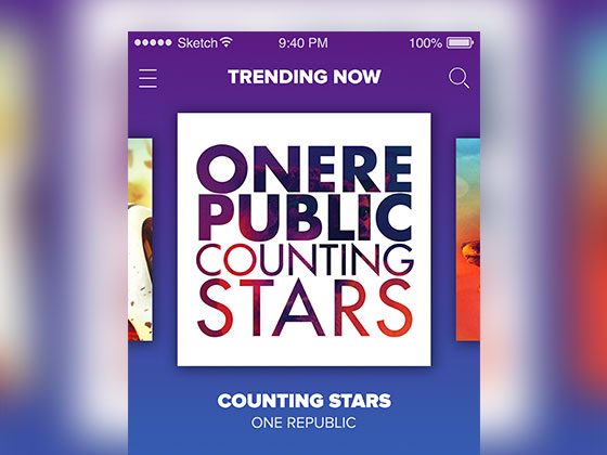 Music Trending UI素材之家精选sketch素材