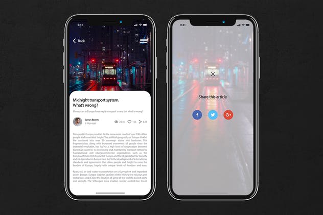 新闻资讯类手机APP应用UI设计套件 News Mobile UI Kit插图(2)