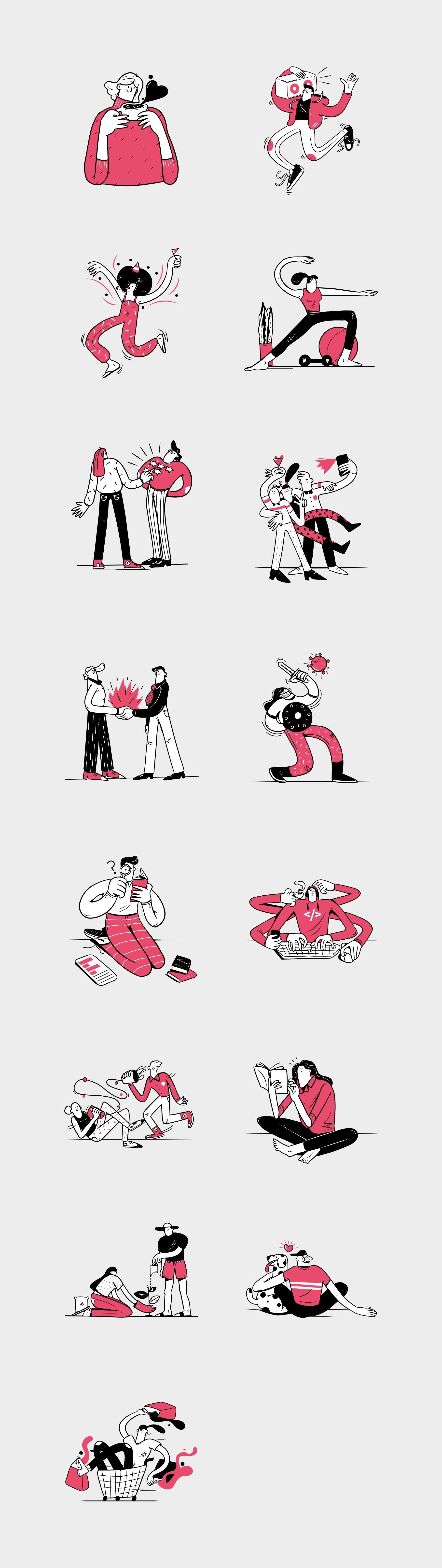 15 张速写草图插画