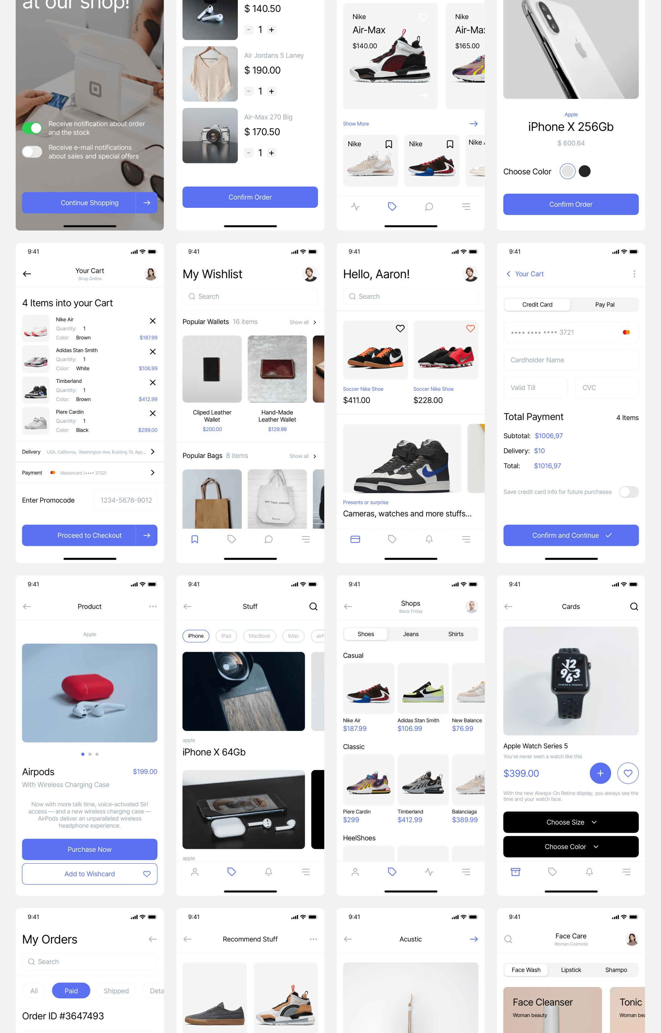 素材库下午茶:现代多用途的iOS应用程序App 设计素材库精选套件插图(10)
