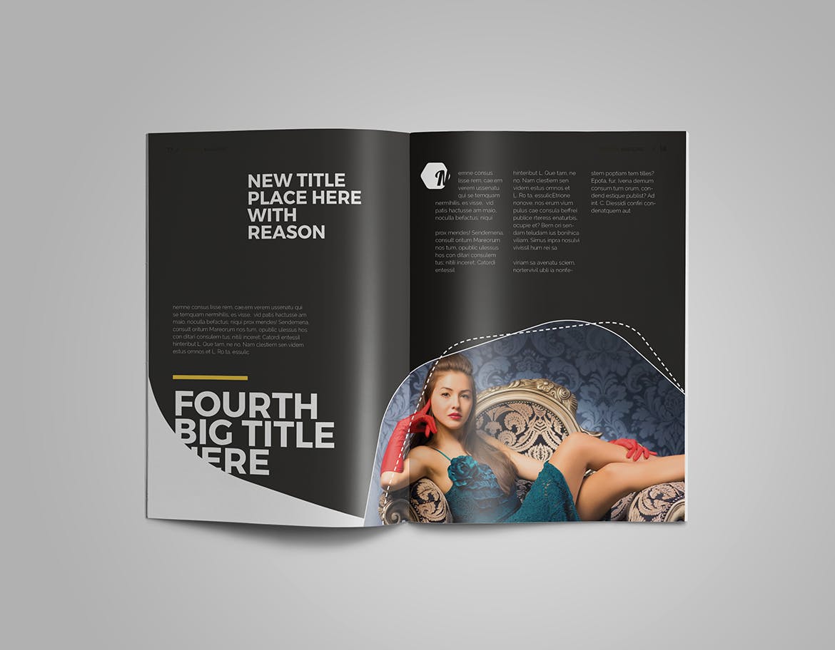 潮流时尚素材库精选杂志排版设计InDesign模板 InDesign Magazine Template插图(11)