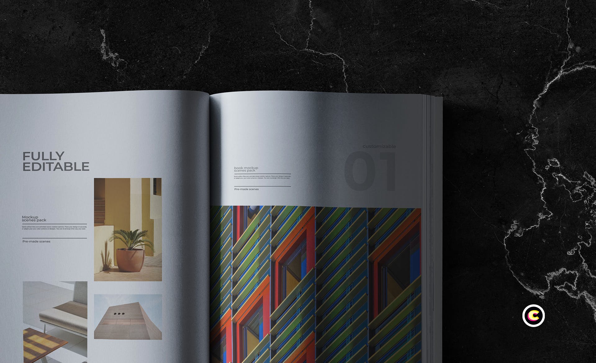 精品图书封面&排版设计效果图样机素材库精选模板 Book Mock Up插图(4)