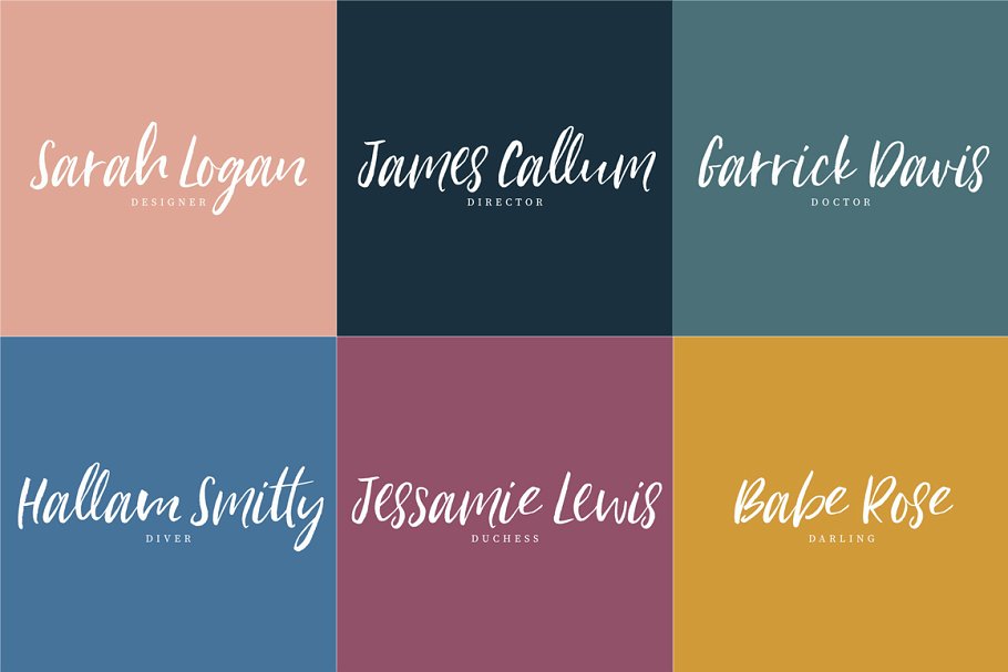 手写英文字体&手绘水彩花卉剪贴画 Loving Saskia Font & Graphics Bundle插图(15)