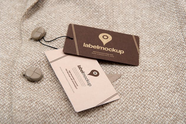 服装价格标签/吊牌设计样机 Clothing Label Mockups插图(5)