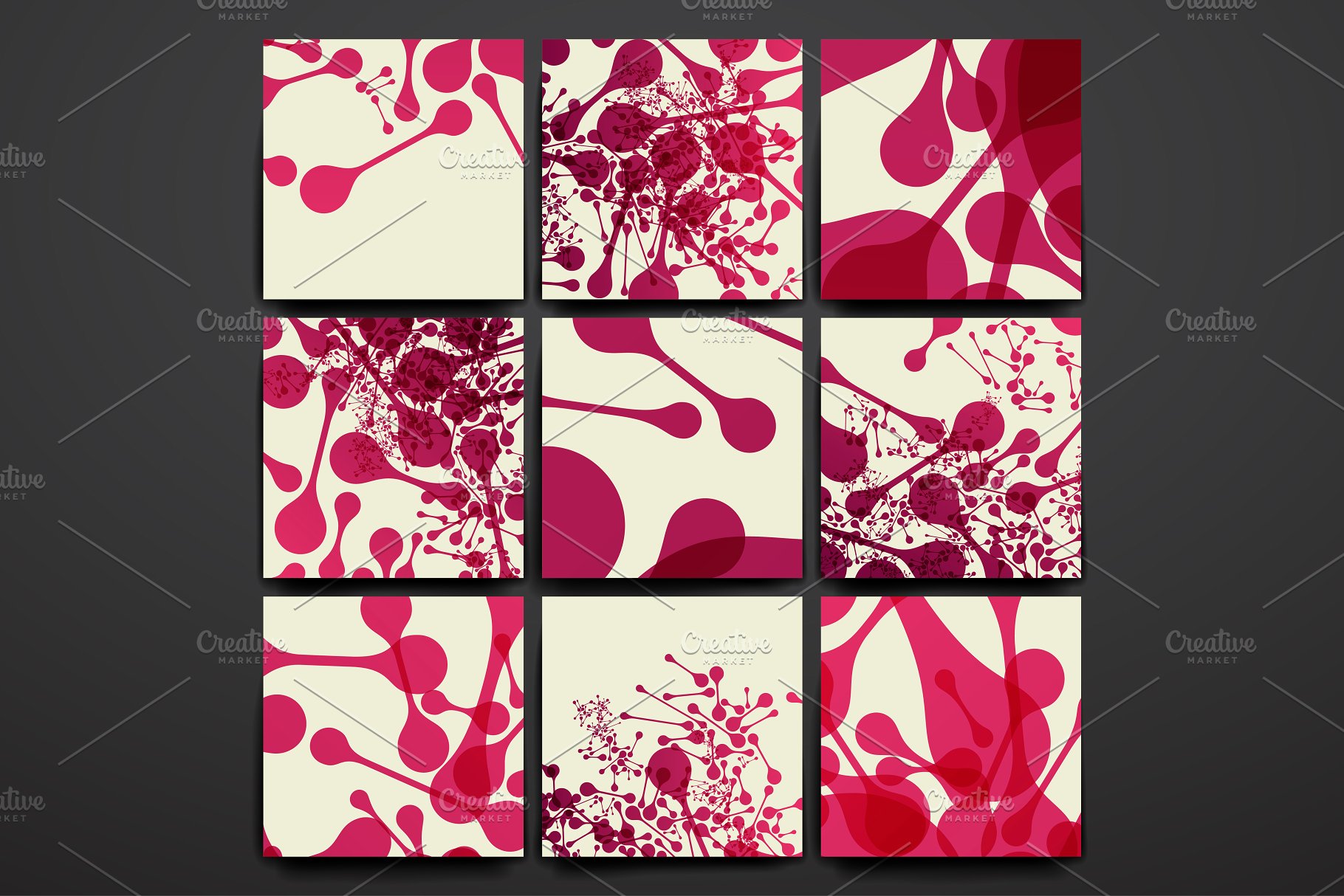 抽象几何图案背景纹理素材 Abstract Templates and Backgrounds插图(6)