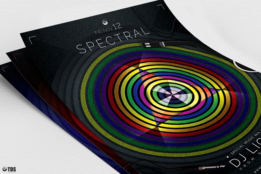 “音乐即光明”音乐派对传单模板 Music is Light Flyer PSD插图(7)