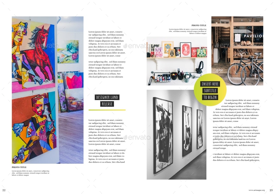 InDesign艺术杂志模板插图(11)