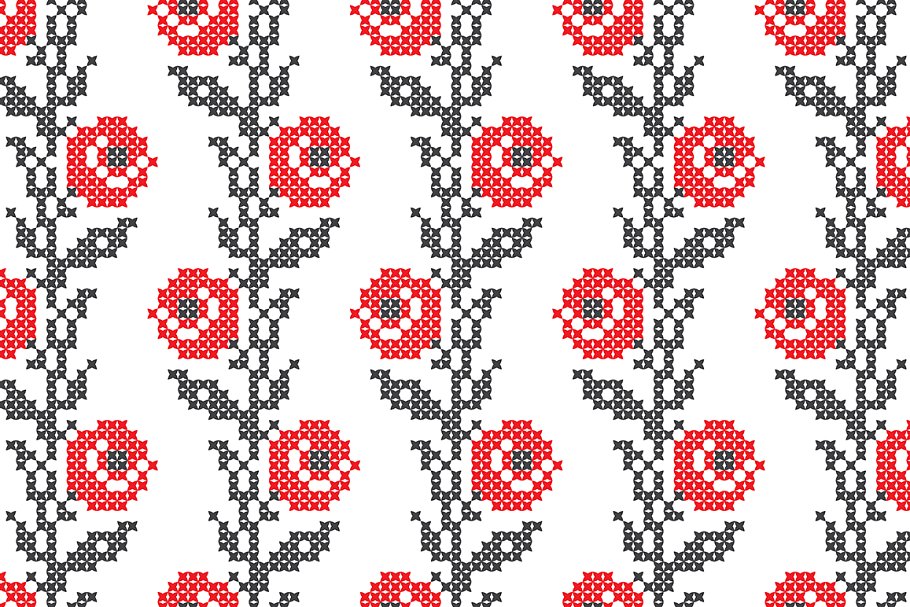 乌克兰民族特色无缝图案 Ukrainian Ethnic Seamless Patterns插图(2)