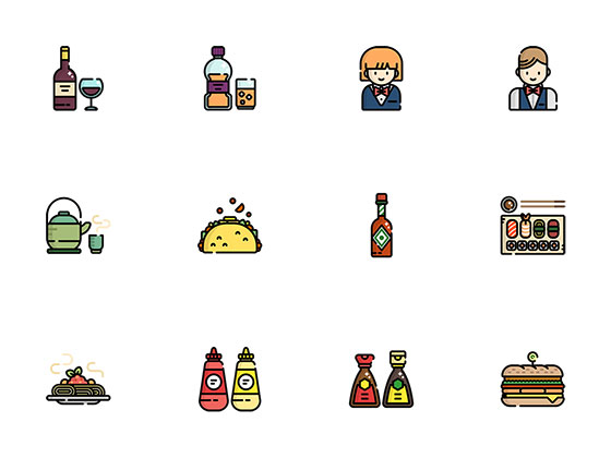 50 枚美食和餐厅元素图标素材之家精选sketch素材