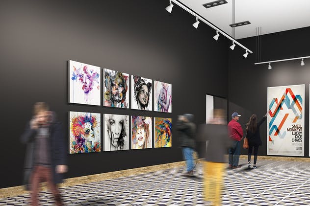 海报油画艺术品展览样机Vol.7 Exhibition Mockup [vol 7]插图(6)