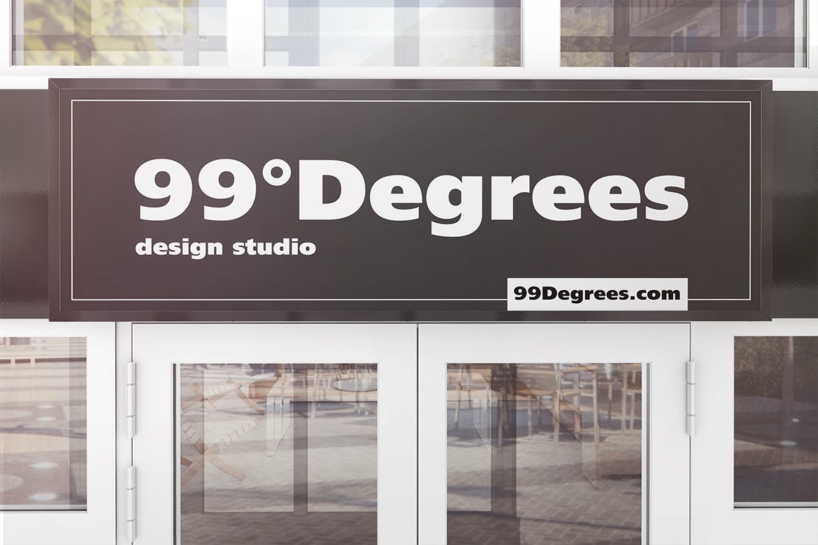 建筑广告招牌效果图样机素材库精选模板 Building Advertising Signboard Mockup插图(2)