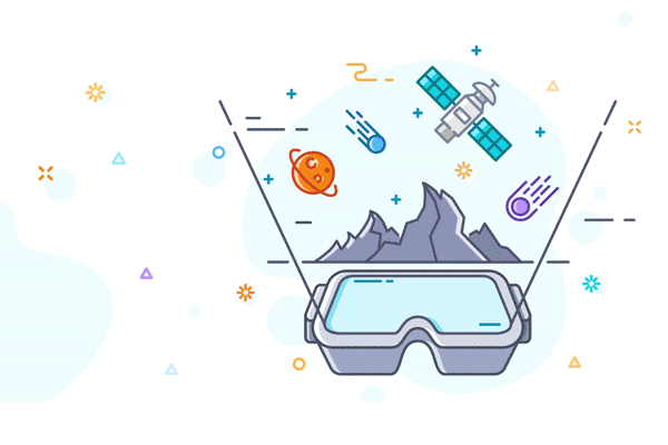 精品：AR和VR等科技概念设计插画插图素材包下载[Ai,Sketch,fig]