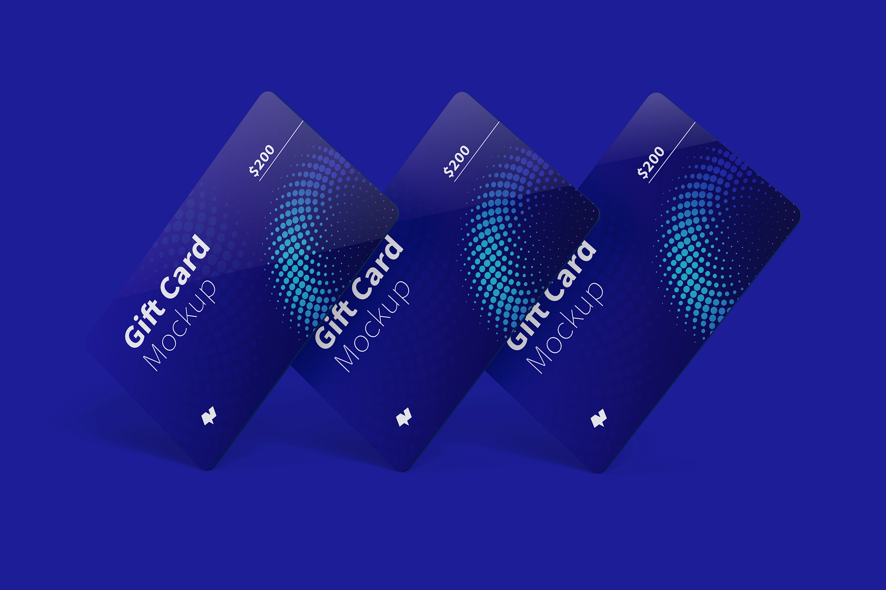 礼品积分卡设计图片预览样机06 Gift Card Mockup 06插图(4)