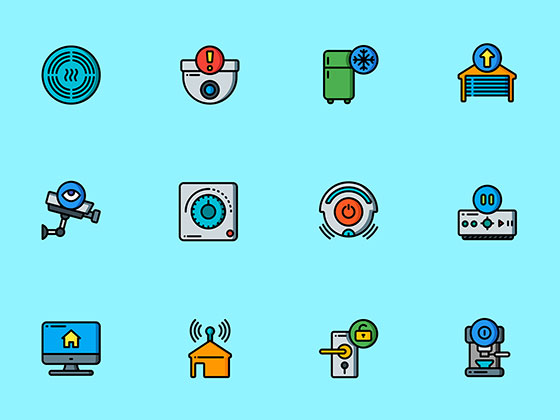 100 枚家居自动化元素图标素材之家精选sketch素材