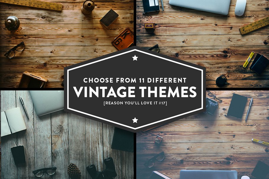 12款复古风巨无霸场景广告模板 12 Vintage Hero Images (+ Bonus)插图(1)