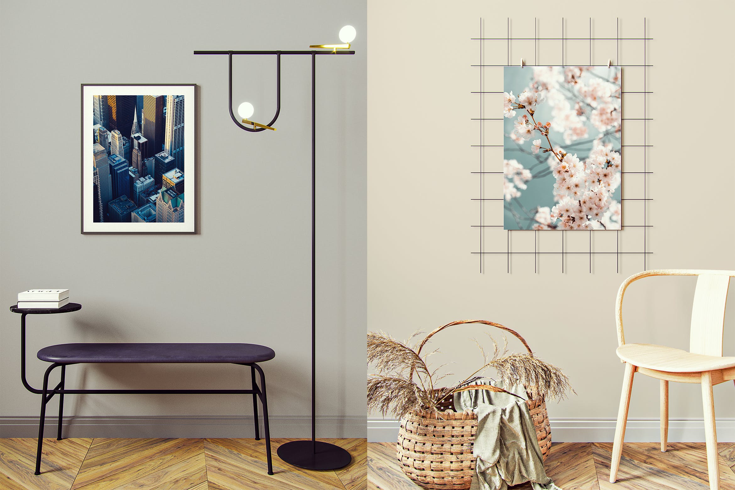 室内海报张贴效果图样机素材库精选v3 Poster Frame Mockup v3插图