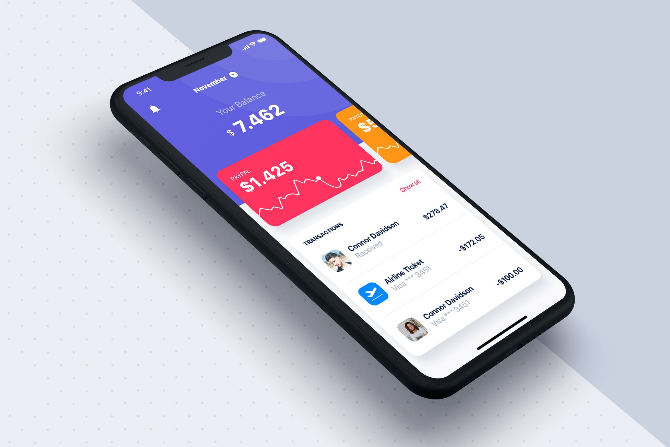 数据分析统计APP应用用户界面设计模板 Data Analysis Statistics UI mobile App插图