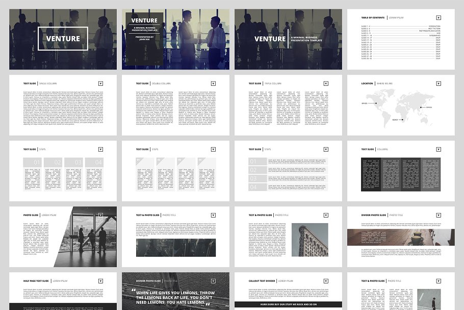 企业商业介绍 PPT 幻灯模板 Venture – Business Presentation插图(3)