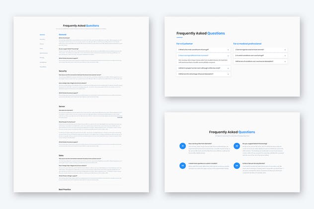 10款FAQ帮助中心页面设计UI模板 10 FAQs Widget Design for Web-UI Kit插图(2)