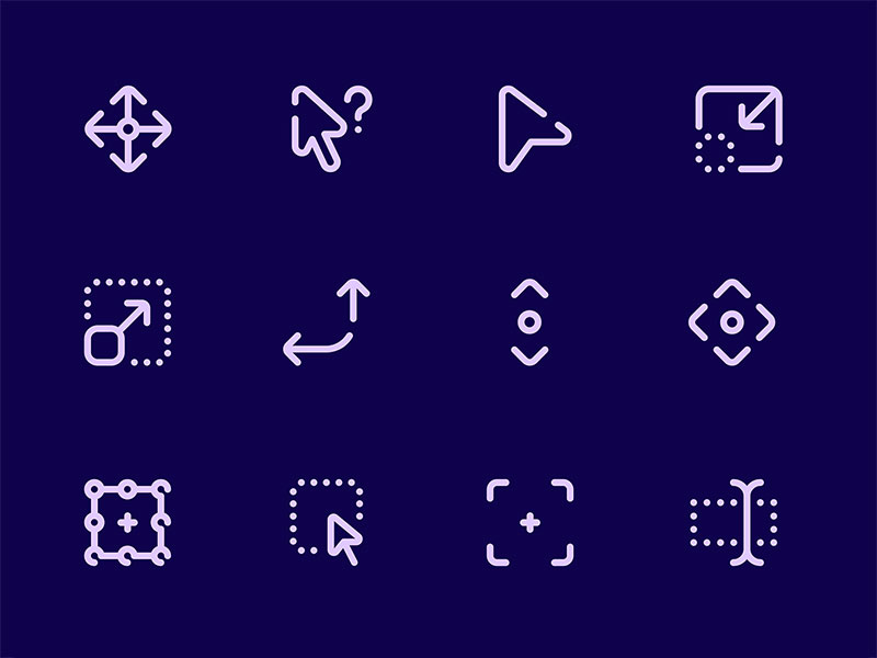 50 枚选择与光标图标素材之家精选sketch素材