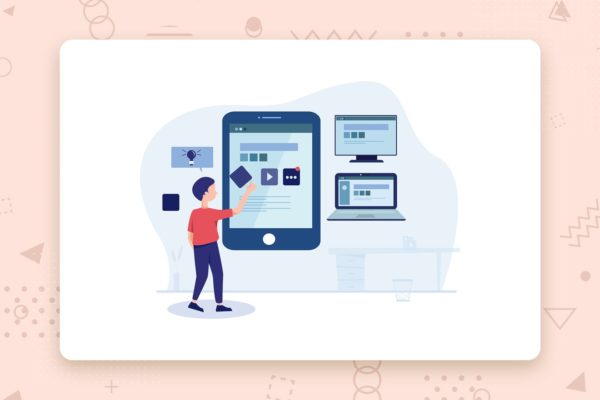 UX/UI设计主题扁平设计风格矢量概念插画 UX Ui Design flat vector illustration concept