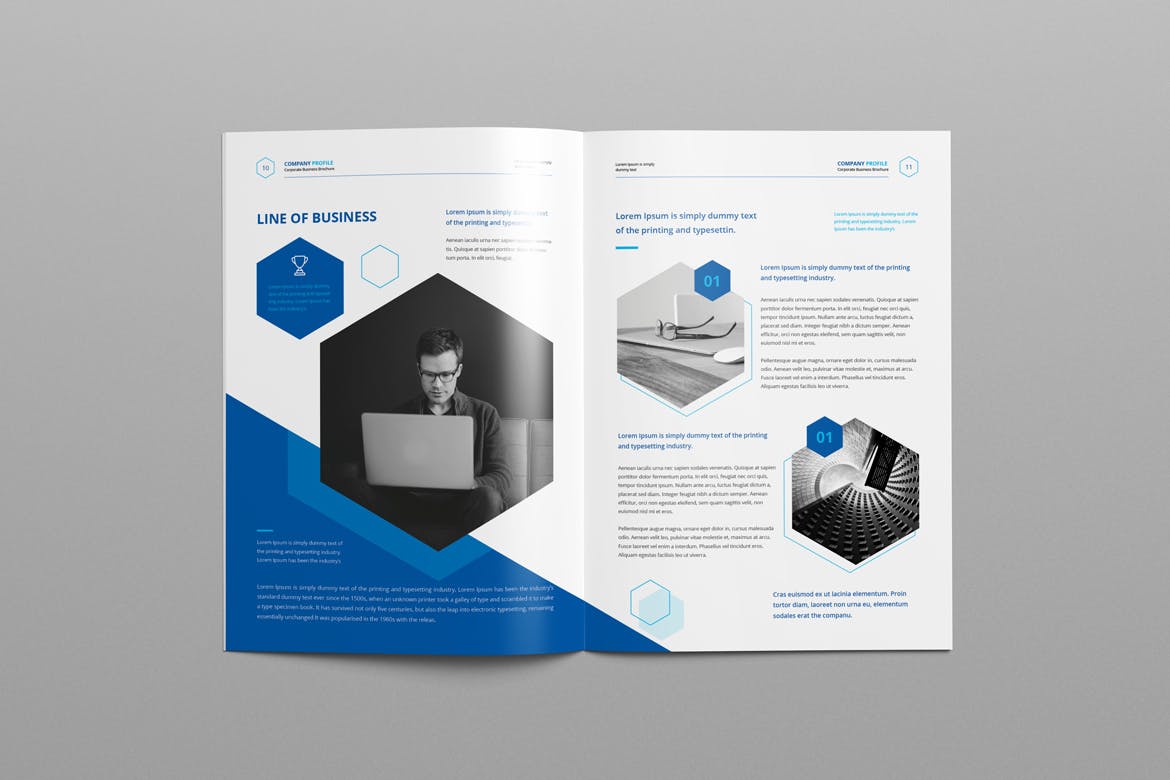 时尚简约高端的公司简介企业品牌手册楼书画册杂志设计模板插图(3)