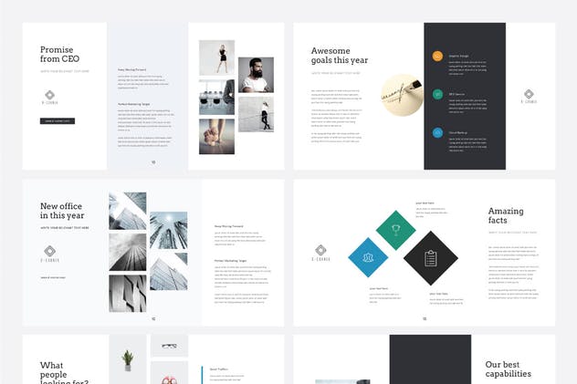 时尚高端简约多用途PPT模板V7 Multipurpose PowerPoint Template V.7插图(2)