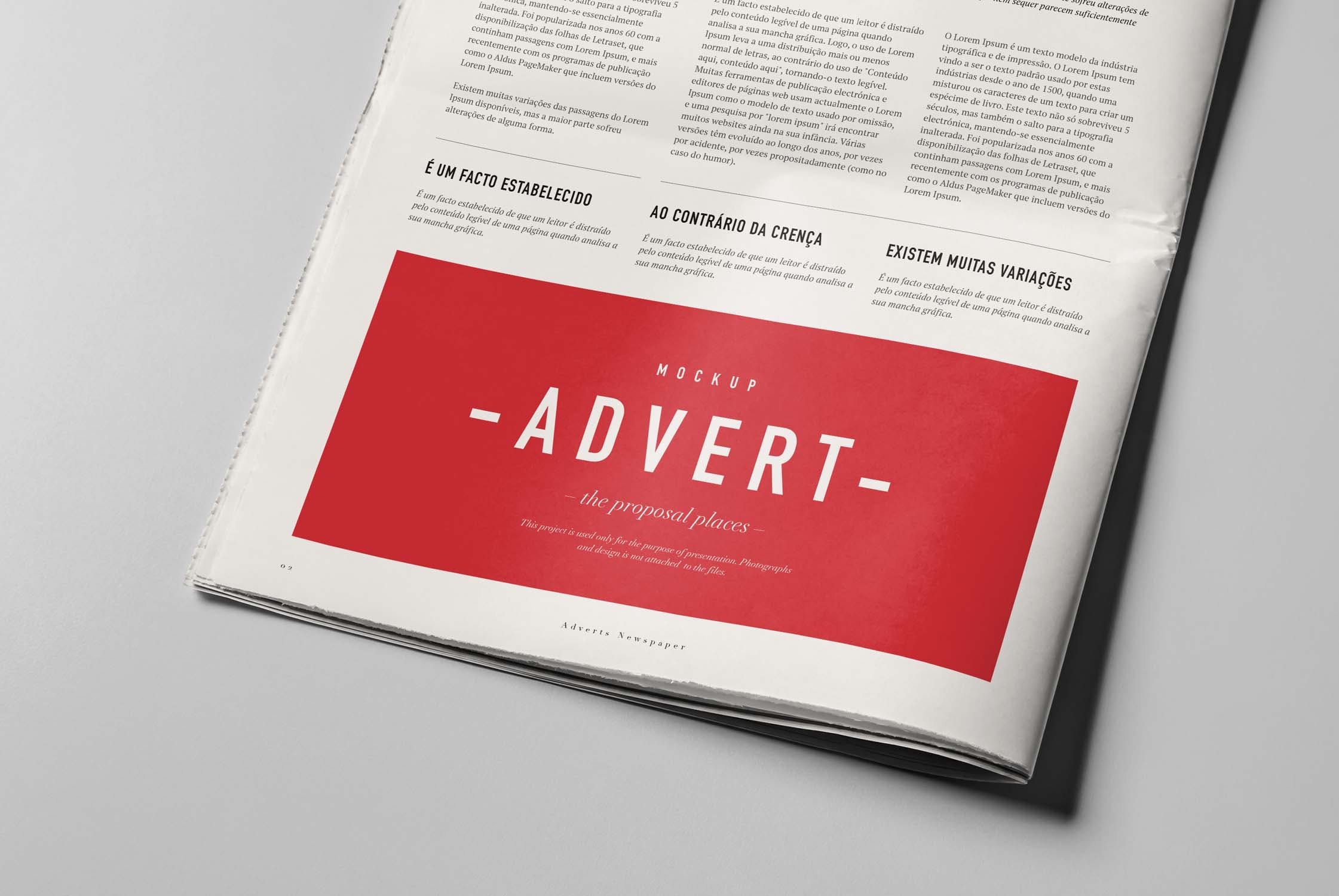 报纸广告印刷效果图样机模板 Newspaper Adverts Mock-up插图(6)