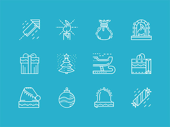 古典圣诞图标素材之家精选sketch素材