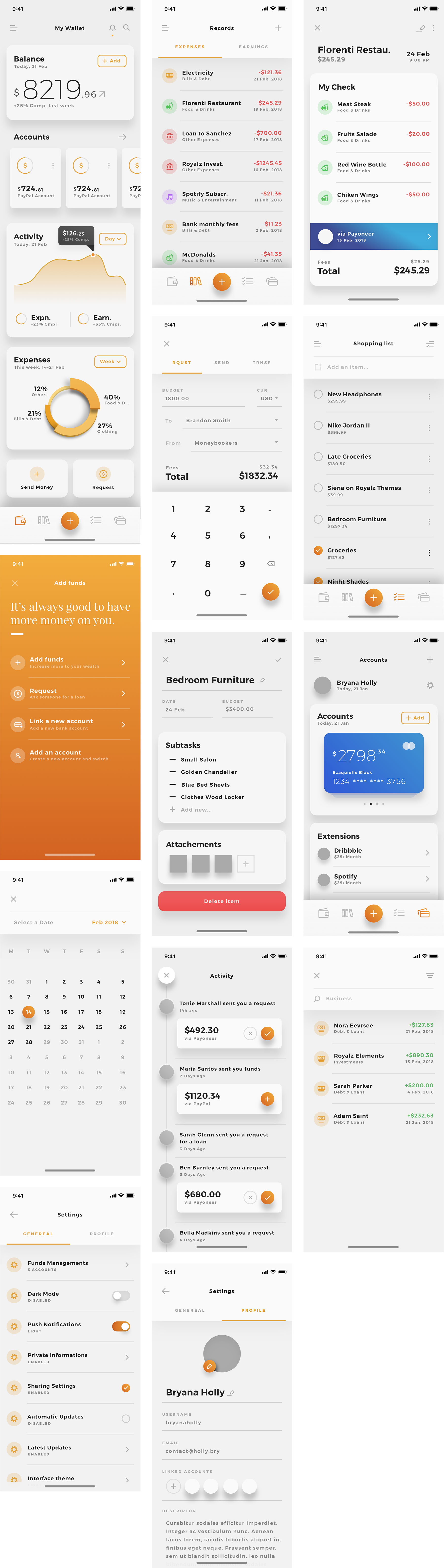 Aurelia 钱包应用界面