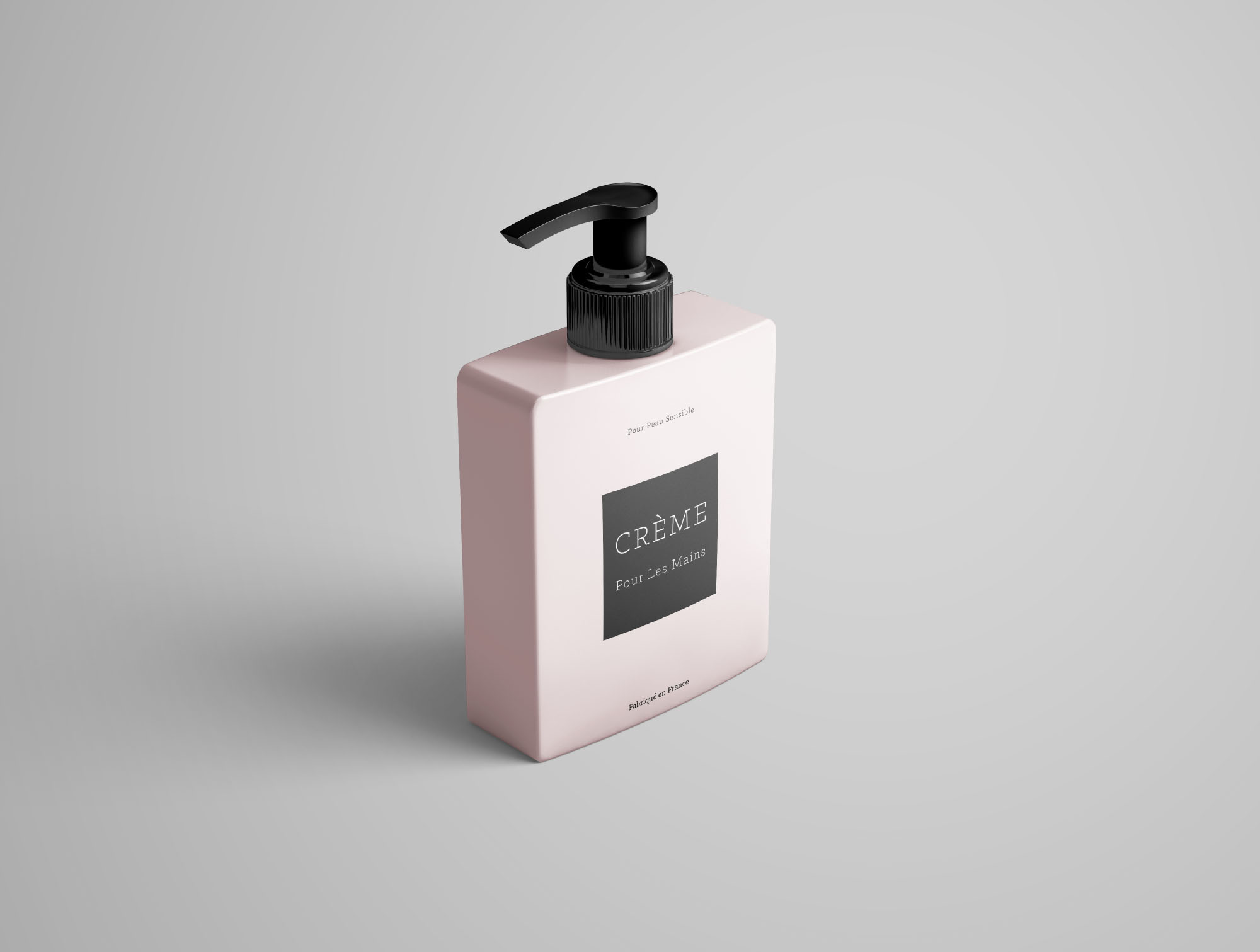 按压式瓶乳液包装外观设计样机模板 Cream Bottle Mockup插图(5)