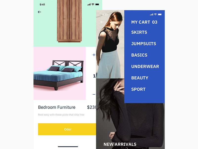 Mode 商店应用界面素材之家精选sketch素材