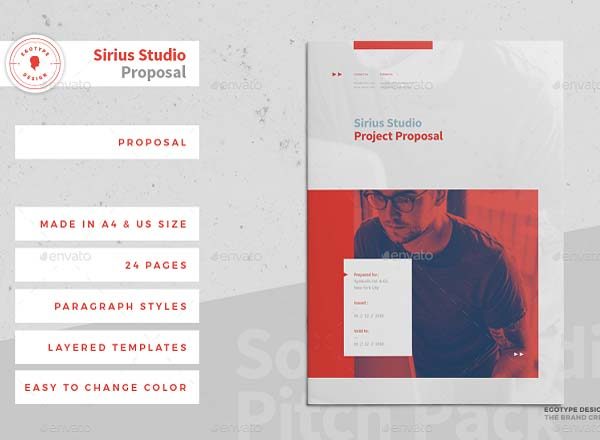 创意企业项目建议书/画册小册子模板