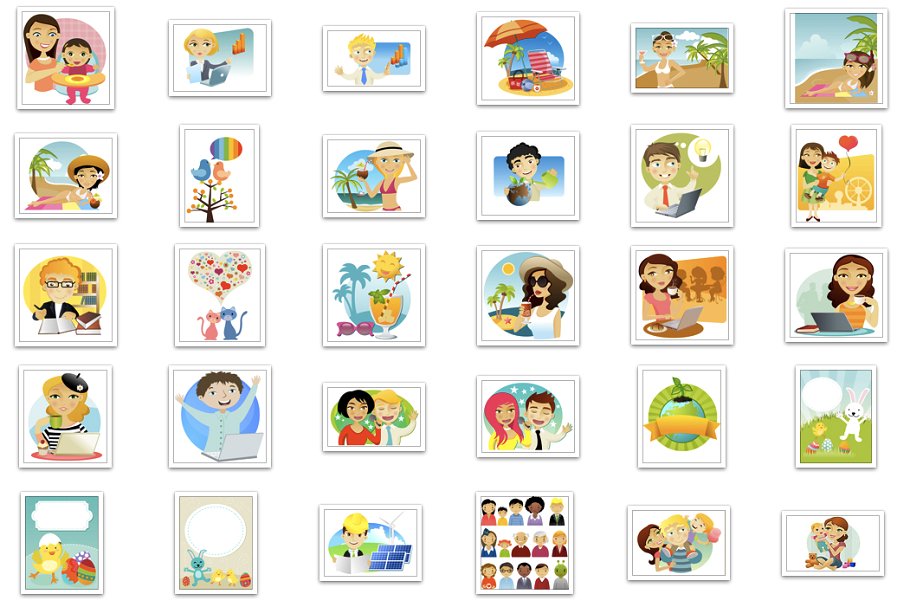 70+手绘卡通人物形象矢量插画集 Vector Illustration Pack插图(1)