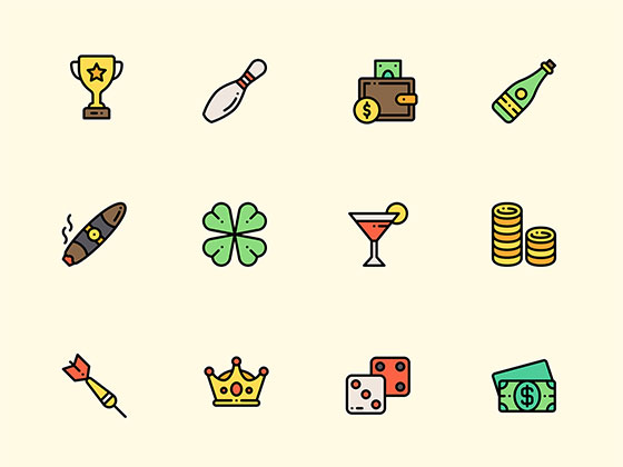 50 枚彩色棋牌游戏元素图标素材之家精选sketch素材