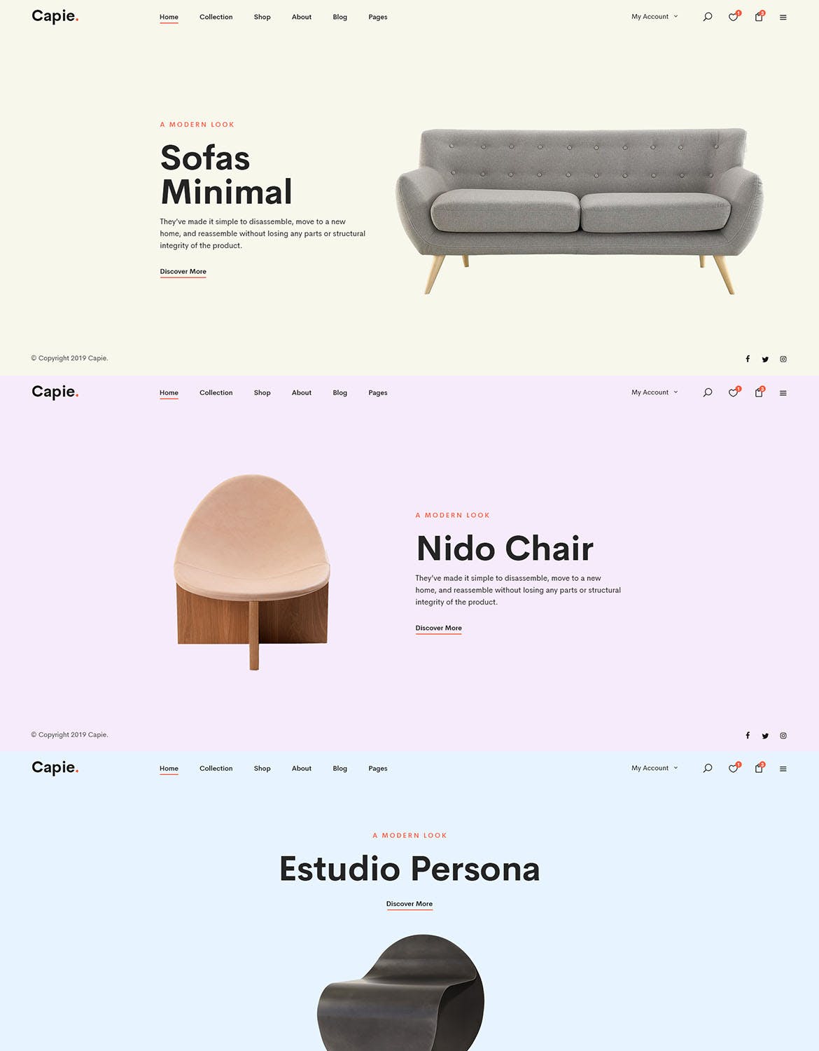 简约时尚设计风格电商网站设计PSD模板 Capie | Minimalist eCommerce PSD Template插图(12)